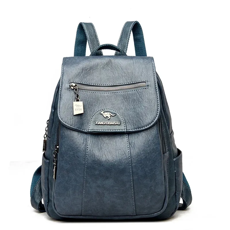 PU Leather vintage style women's Backpack