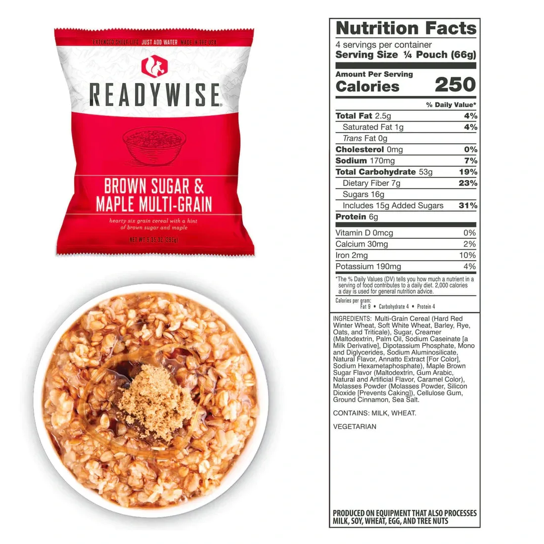 ReadyWise Freeze-Dried Emergency Food Dry Bag - 60 Servings