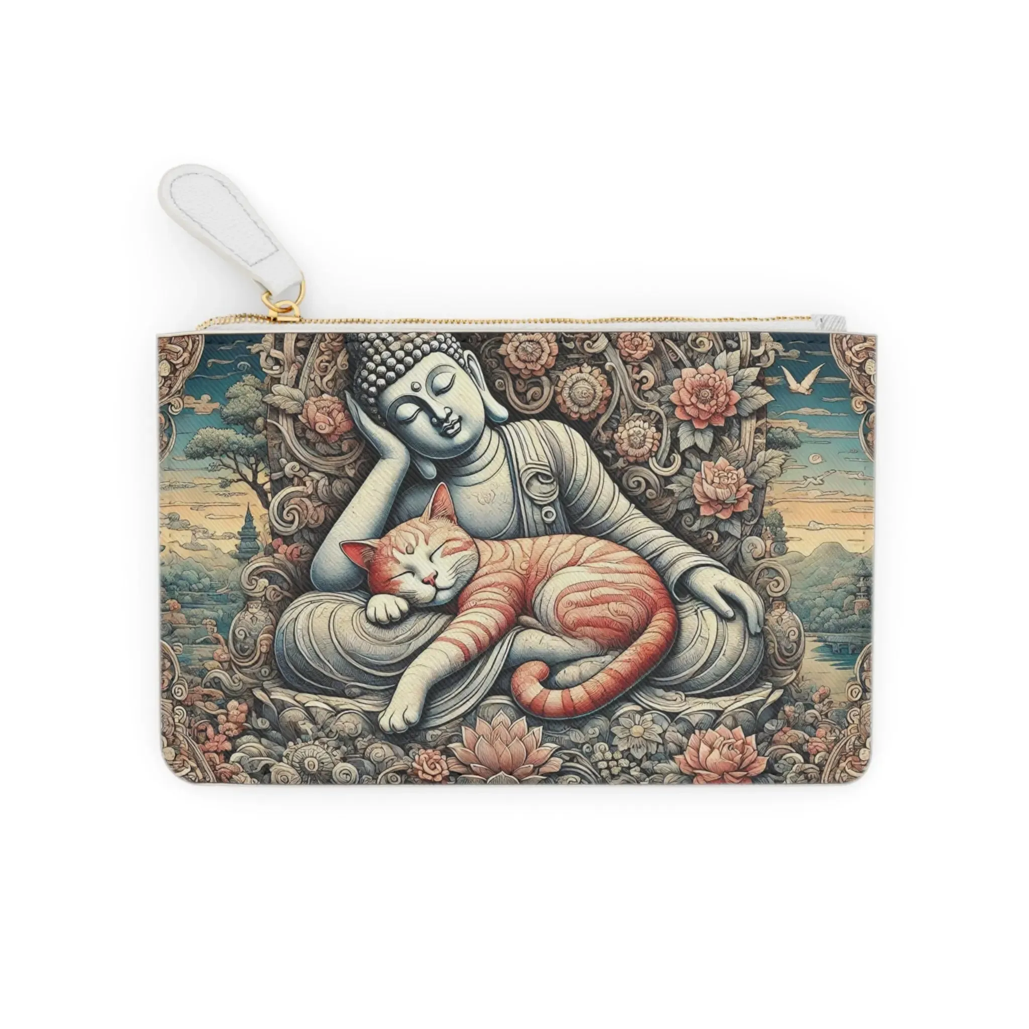 Resting Buddha Cat Naps - Mini Clutch Bag