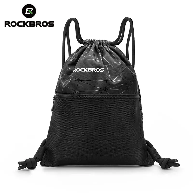 ROCKBROS Drawstring Gym Bag | High Capacity Multipurpose Nylon Backpack for Fitness & Outdoor Sports