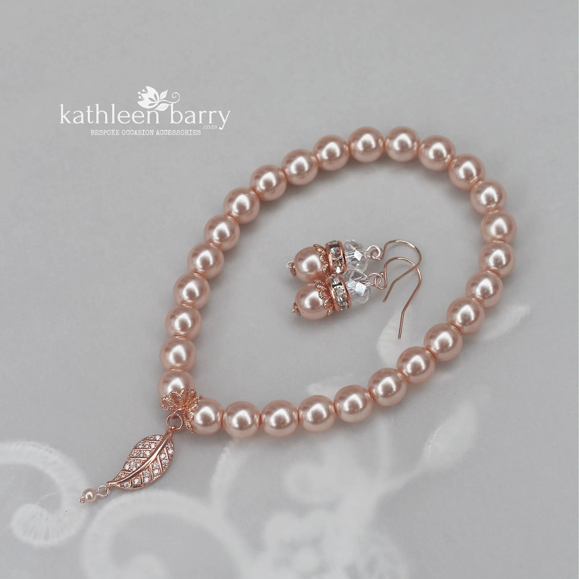 Rose gold Earring & Bracelet set or (also sold individually) LIMITED EDITION