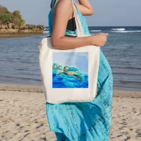 Sea Turtle Life Beach Tote