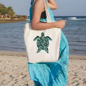 Sea Turtle Voyage Beach Tote