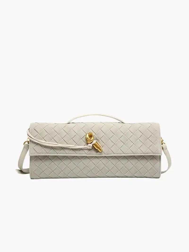 Serena – Braided design with gold bow – Clutch