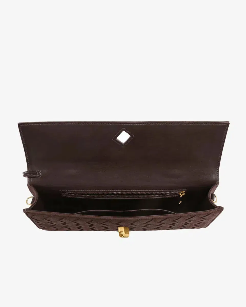 Serena – Braided design with gold bow – Clutch