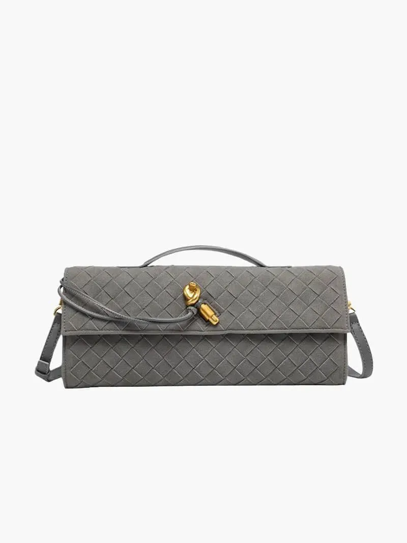 Serena – Braided design with gold bow – Clutch