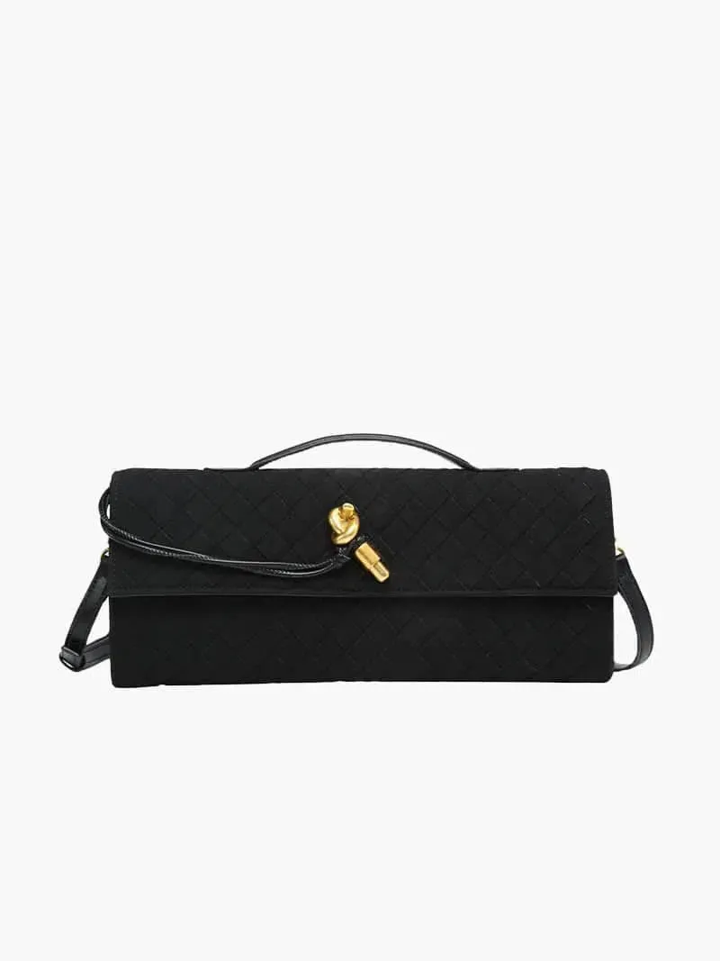 Serena – Braided design with gold bow – Clutch