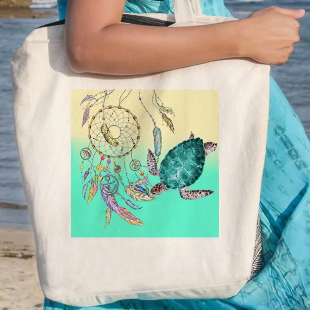 The Dreamcatcher and Sea Turtle Beach Tote