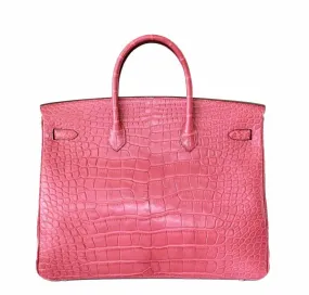 Trendy Inspired Hermès Birkin 40 Boise De Rose Alligator Bag