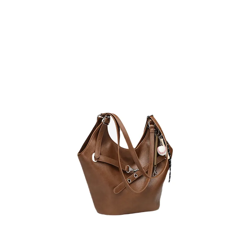 Trendy Leather Shoulder Tote Bag