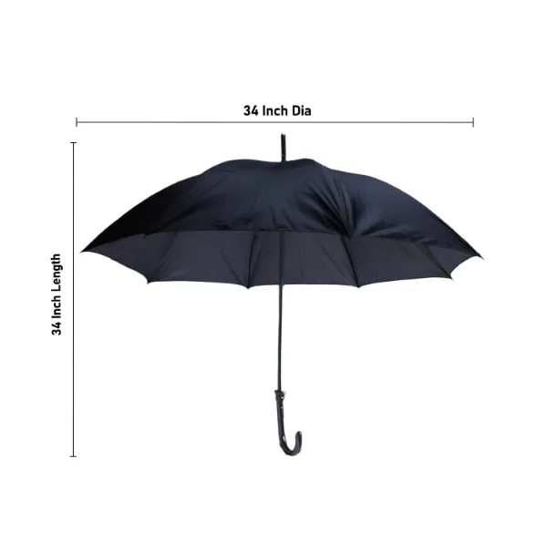 Umbrella - 34 x 34 Inches | Black Colour Rain Umbrella/ Kudai