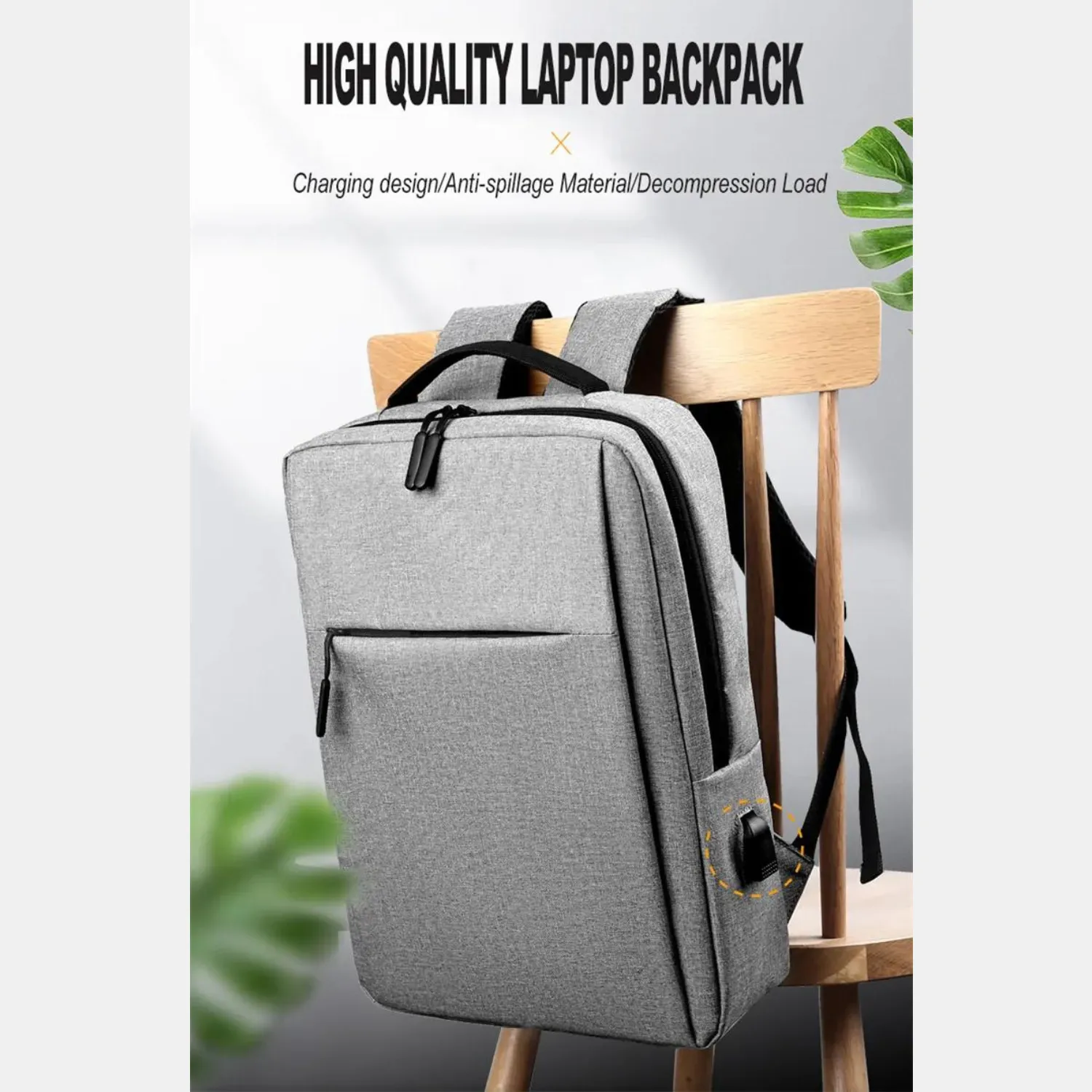 Versatile Travel Backpack with USB Charging - Waterproof Laptop Bag