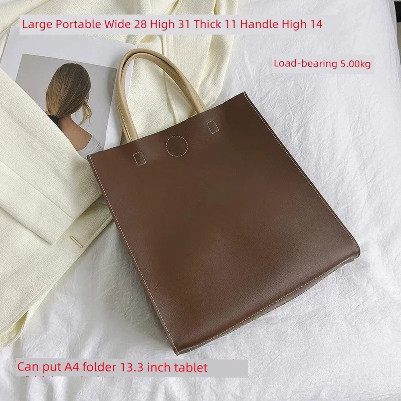 Vertical Trendy Lunch Box Work Clothing Large Capacity Satchel Women's Bag