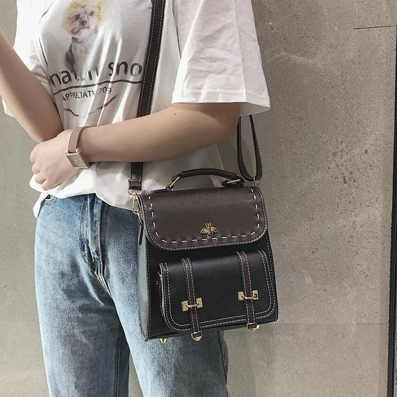 Vintage Small Elegant  PU Leather Women's Backpacks