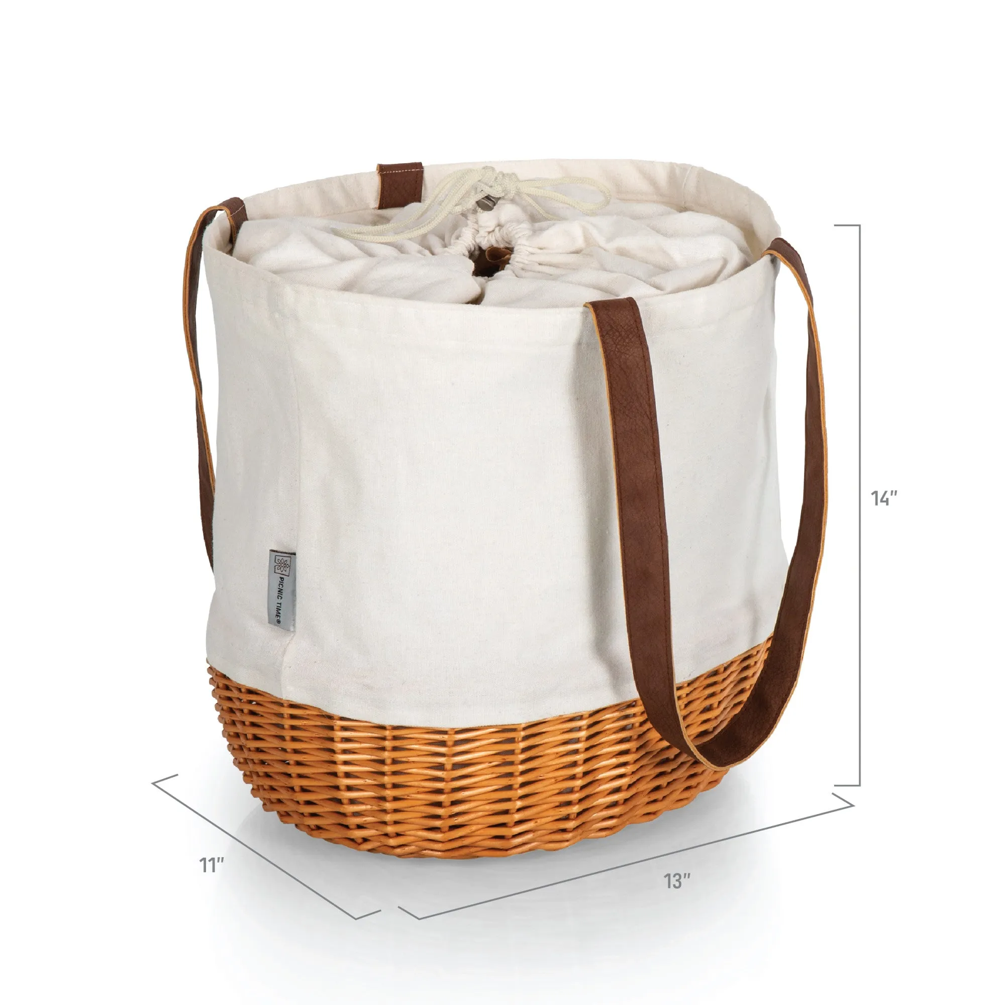 Virginia Cavaliers - Coronado Canvas and Willow Basket Tote