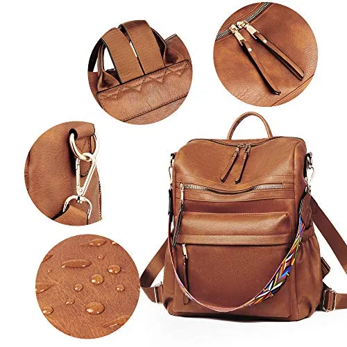 Women's Backpack, Fashion Leather Designer Ladies Rucksack Travel Bag