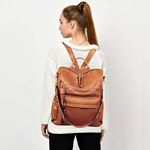 Women's Backpack, Fashion Leather Designer Ladies Rucksack Travel Bag