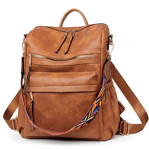 Women's Backpack, Fashion Leather Designer Ladies Rucksack Travel Bag