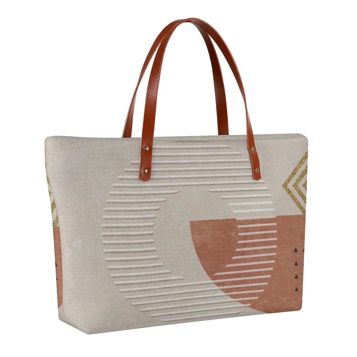 Women's Tote Bag | Diving Cloth123 beige, abstract, print