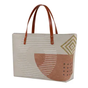 Women's Tote Bag | Diving Cloth123 beige, abstract, print