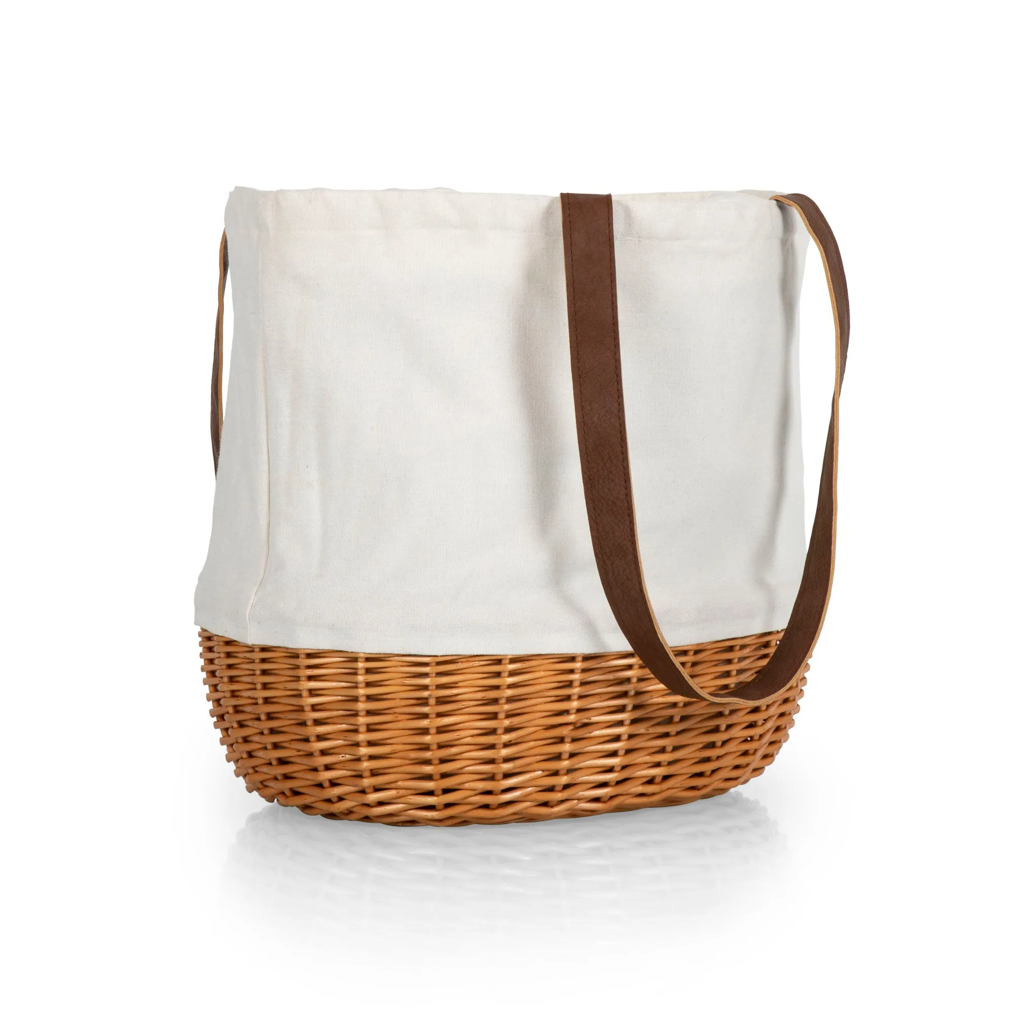 Wyoming Cowboys - Coronado Canvas and Willow Basket Tote